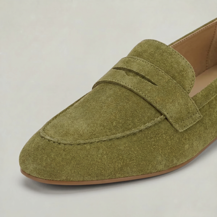 Women's Suede Slip-On Penny Loafers