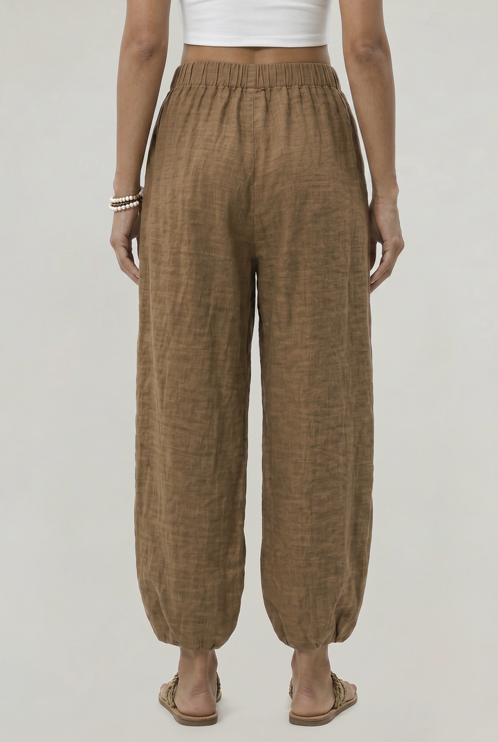 Women's Wide Leg Linen Trousers