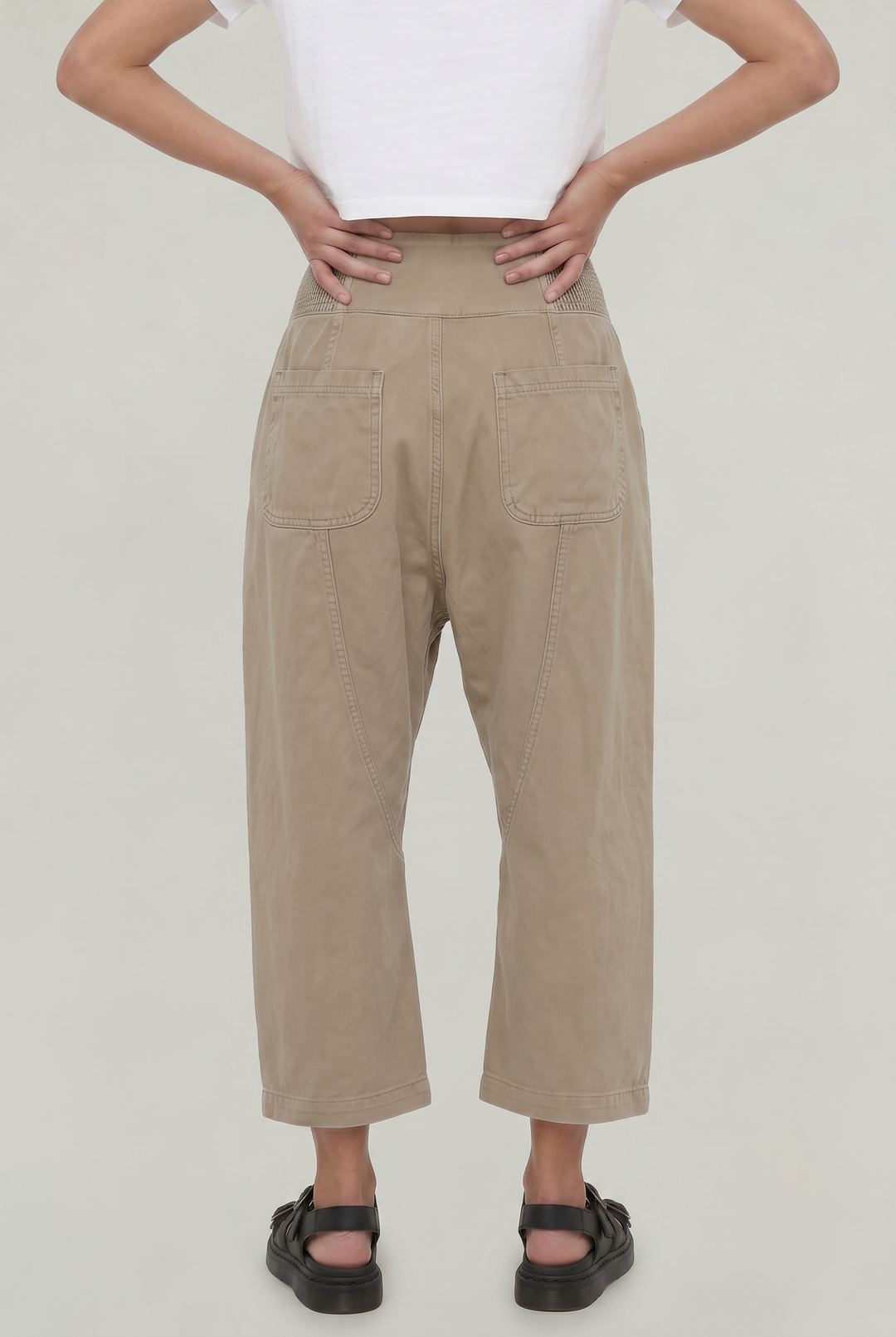 Women's Cotton Linen Wide Leg Trousers