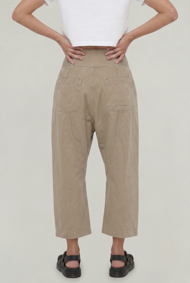 Women's Cotton Linen Wide Leg Trousers