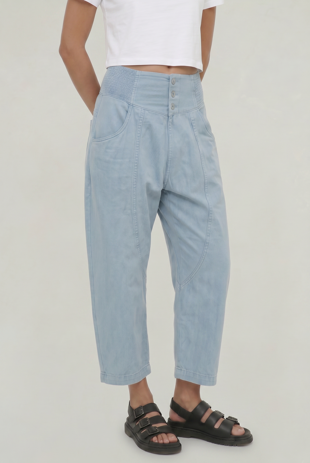 Women's Cotton Linen Wide Leg Trousers