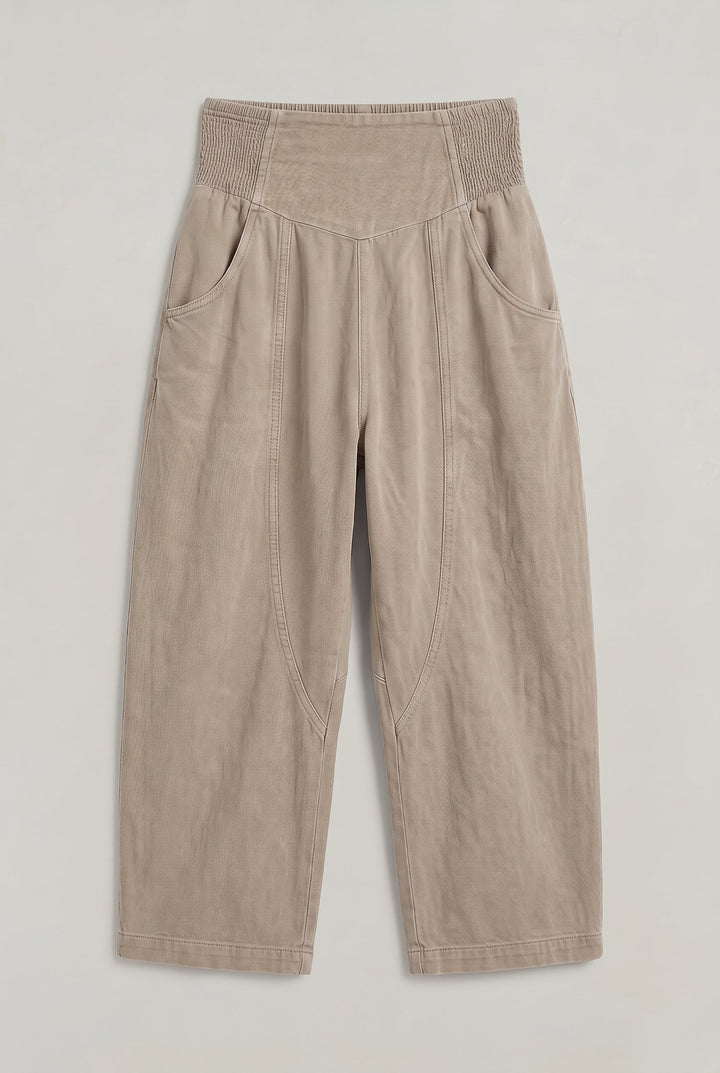 Women's Cotton Linen Wide Leg Trousers