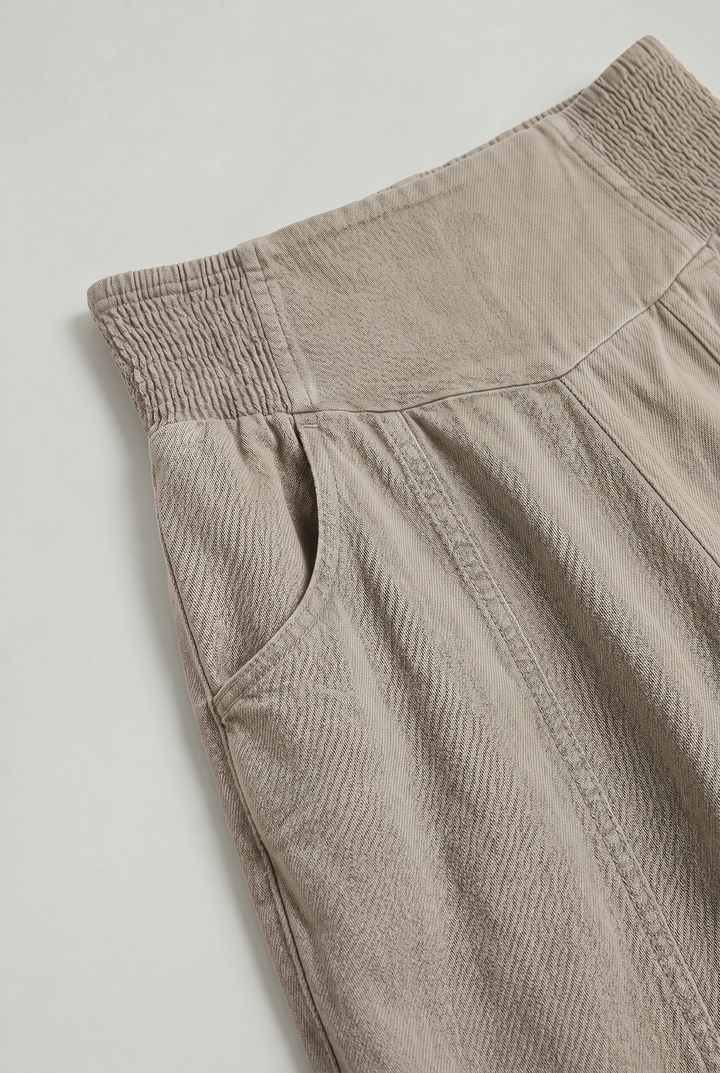 Women's Cotton Linen Wide Leg Trousers