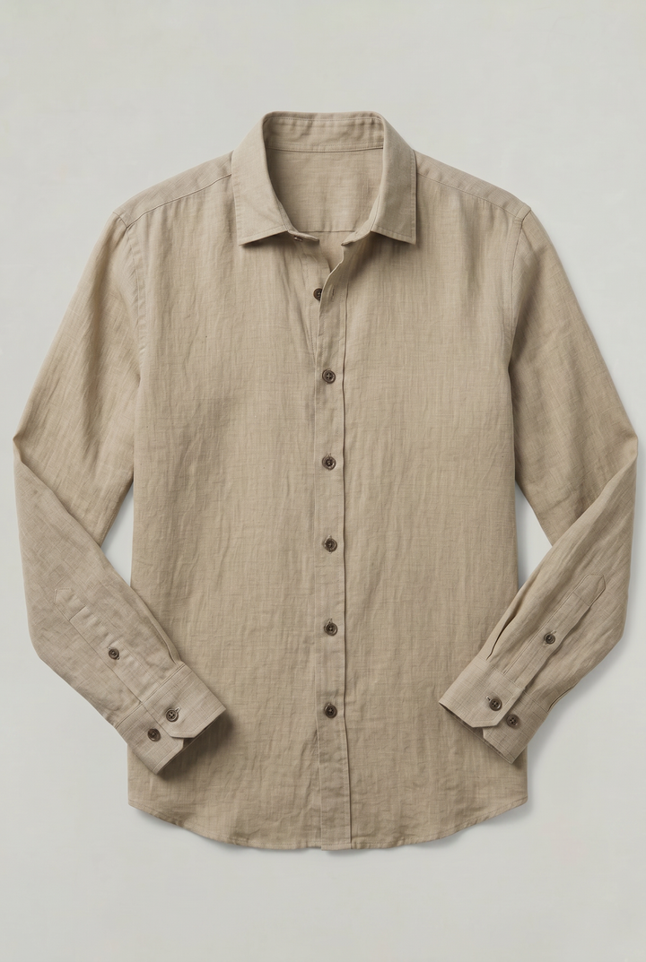 Men's Long Sleeve Cotton Button Down Shirt