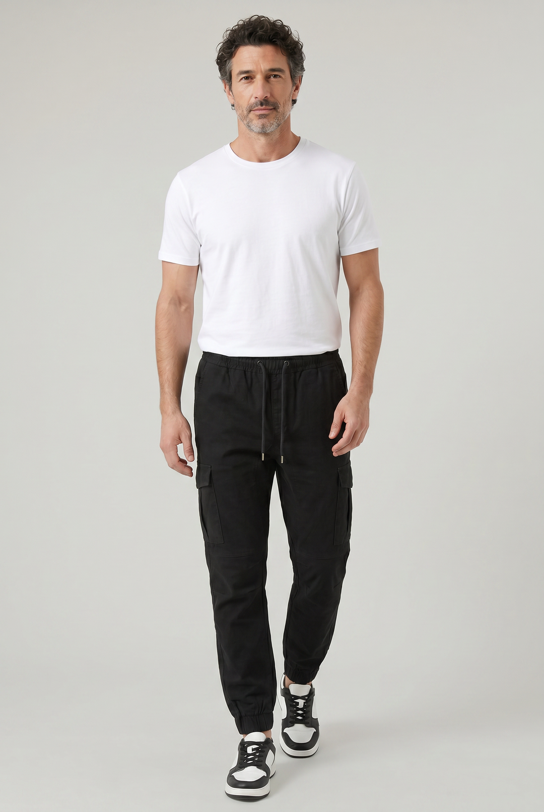 Men's Slim Fit Cotton Cargo Trousers