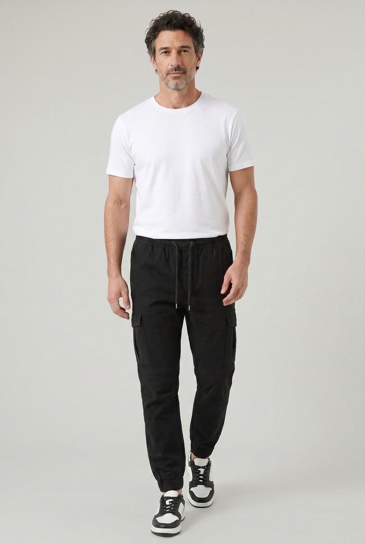 Men's Slim Fit Cotton Cargo Trousers