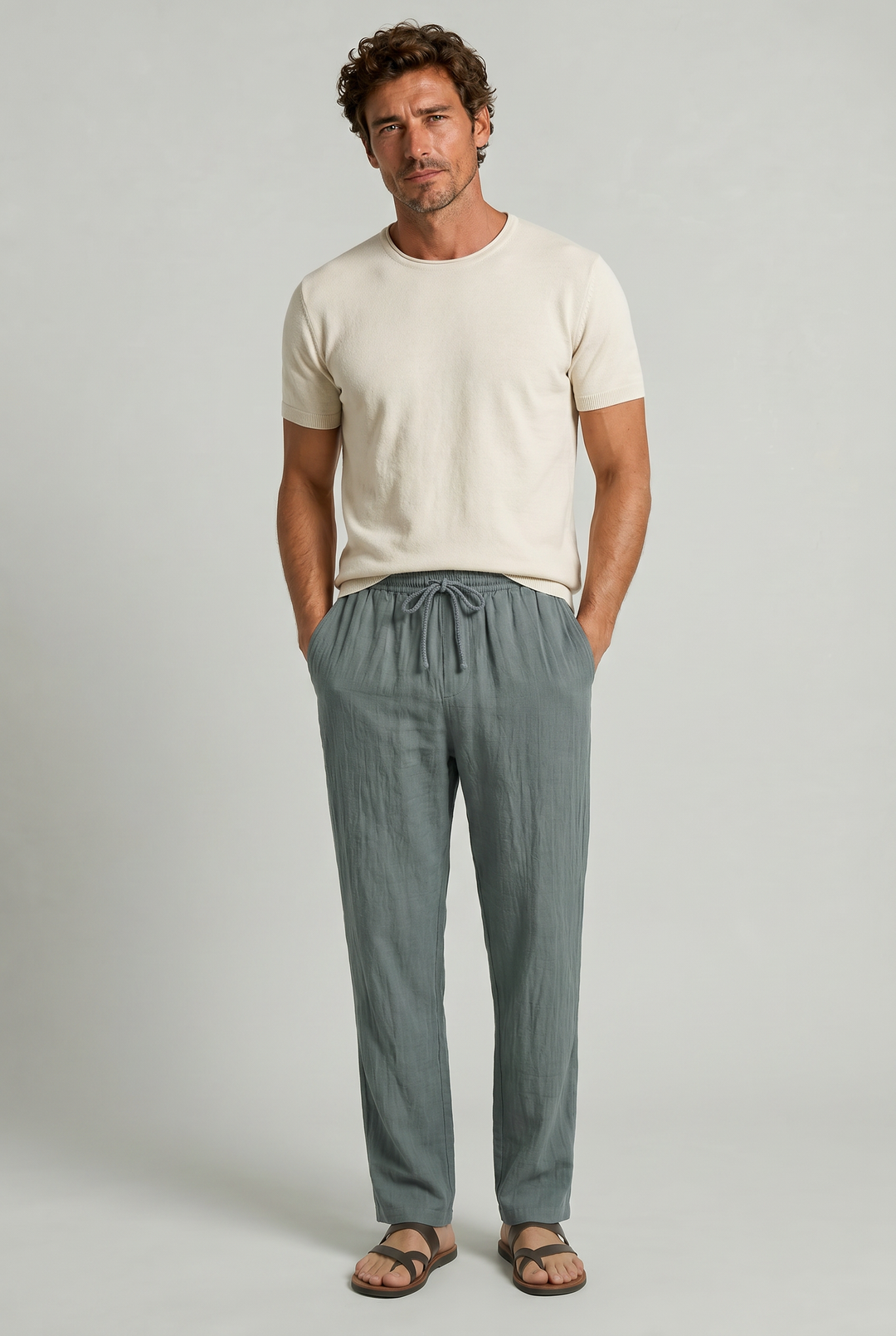 Callum Linen Drawstring Pants
