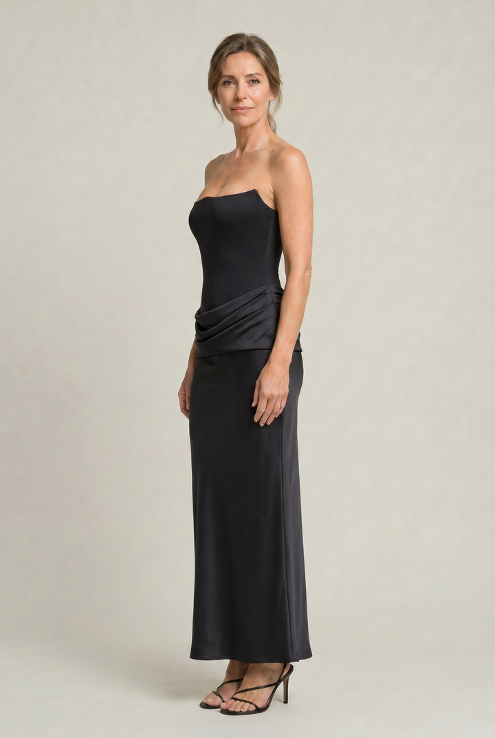 Women's Corset Strapless Maxi Dress