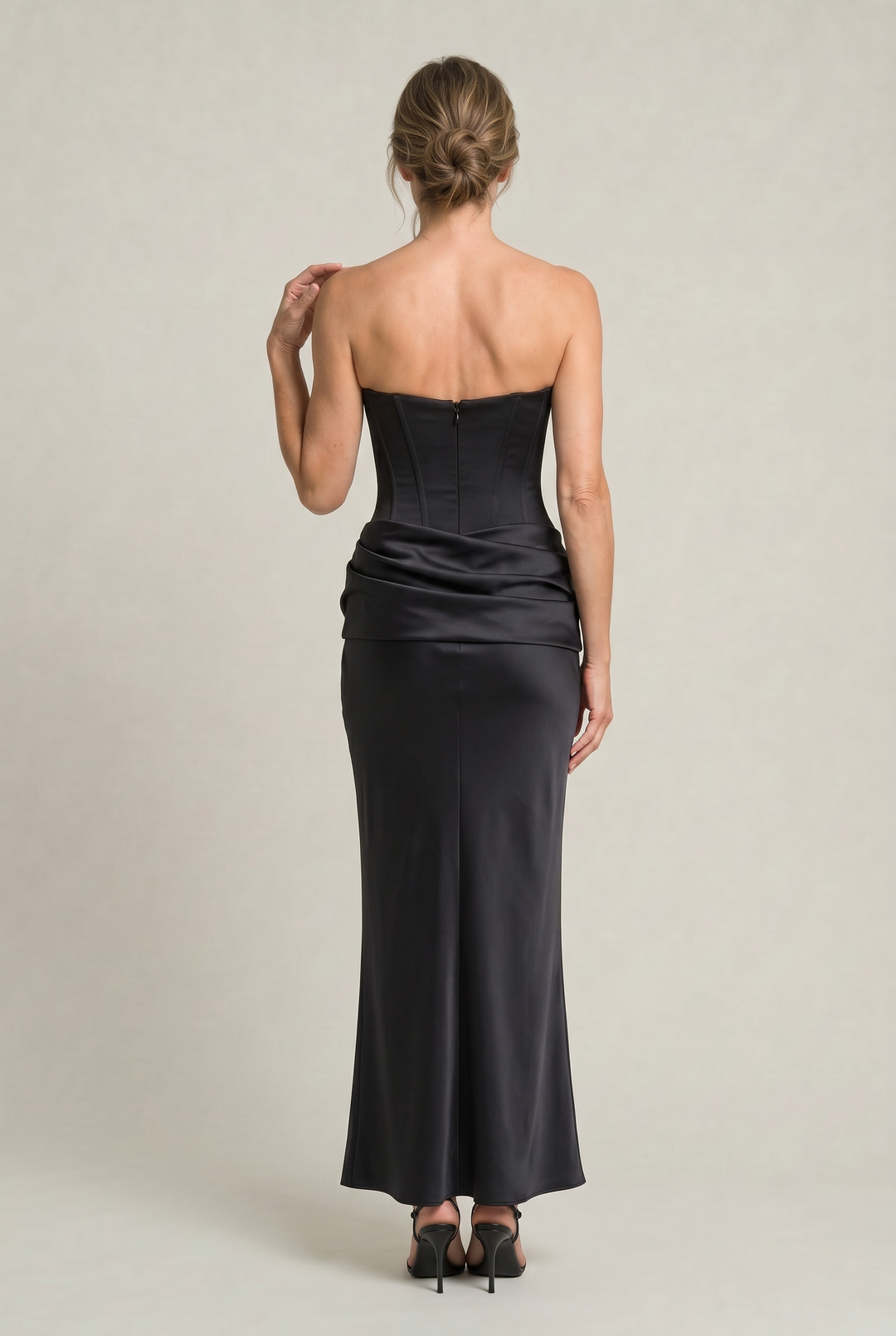 Women's Corset Strapless Maxi Dress