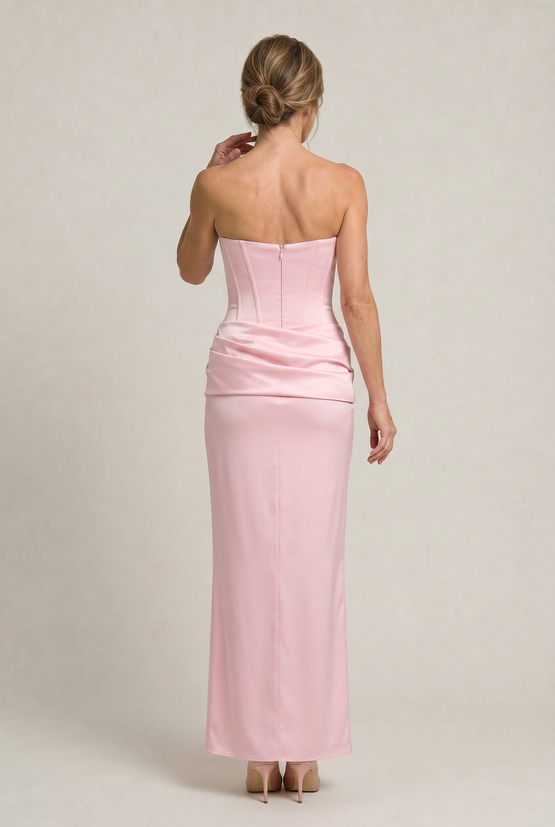Women's Corset Strapless Maxi Dress