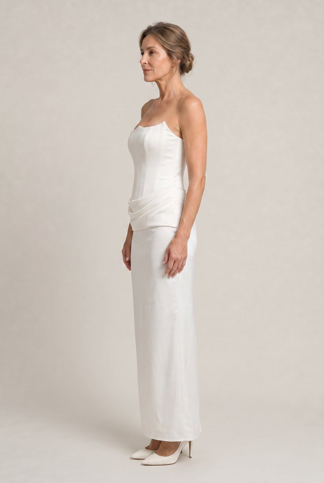 Women's Corset Strapless Maxi Dress