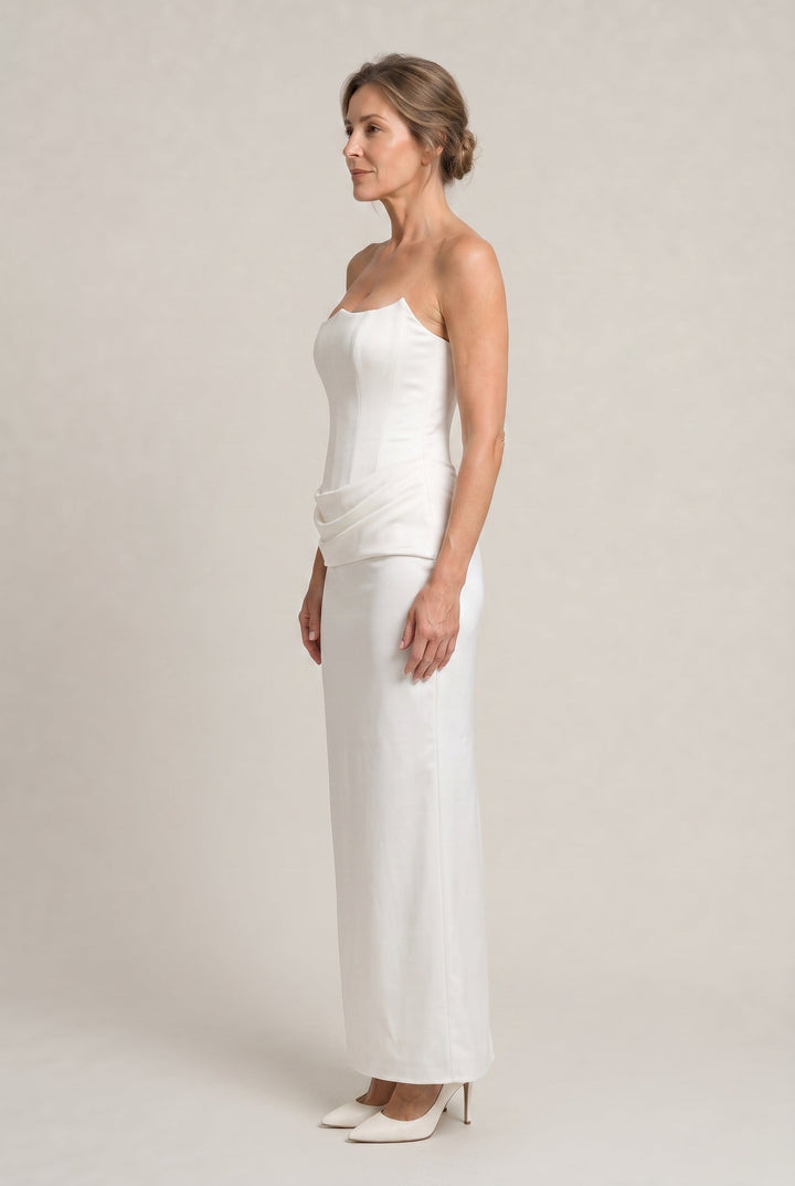 Women's Corset Strapless Maxi Dress