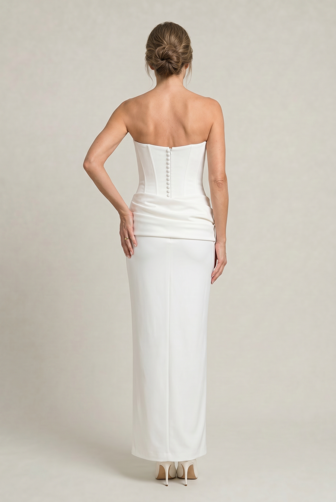 Women's Corset Strapless Maxi Dress
