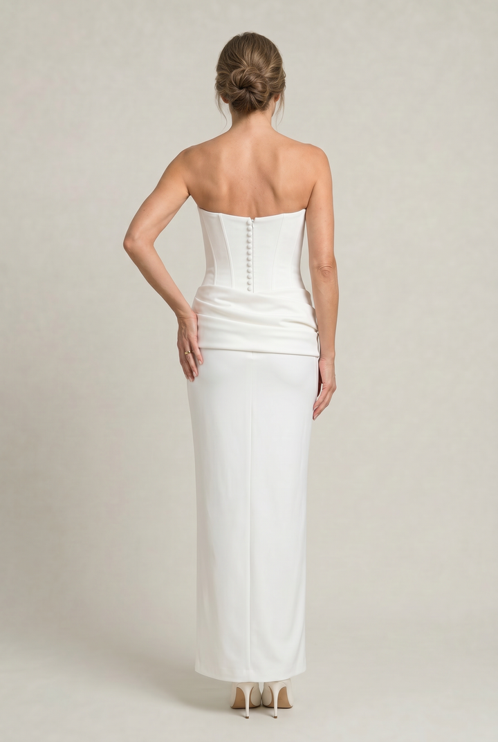 Women's Corset Strapless Maxi Dress