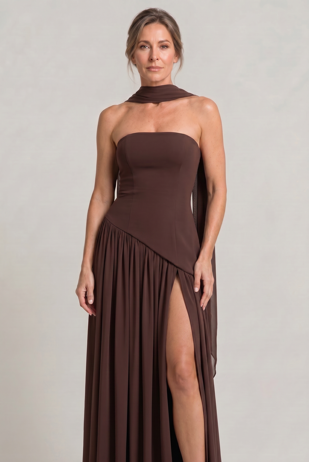 Women's Elegant Strapless Maxi Dress