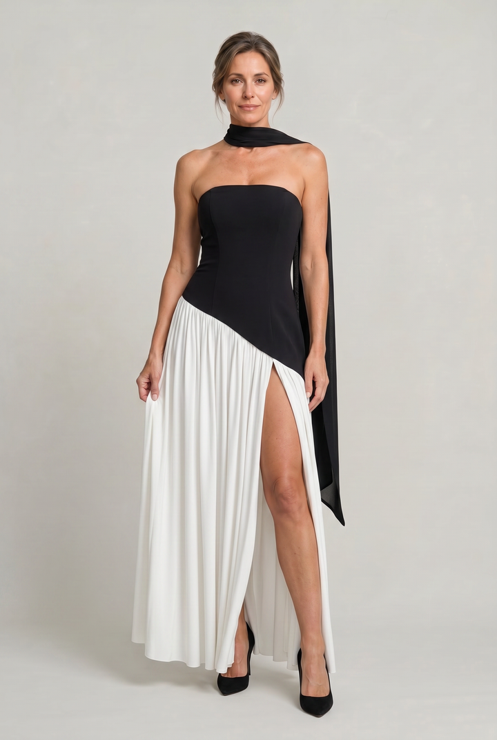 Women's Elegant Strapless Maxi Dress