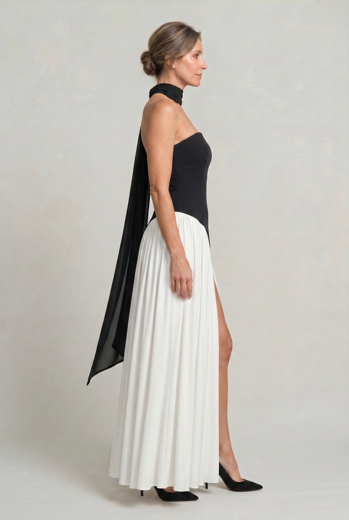 Women's Elegant Strapless Maxi Dress