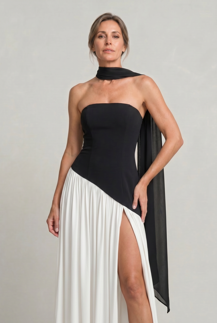 Women's Elegant Strapless Maxi Dress