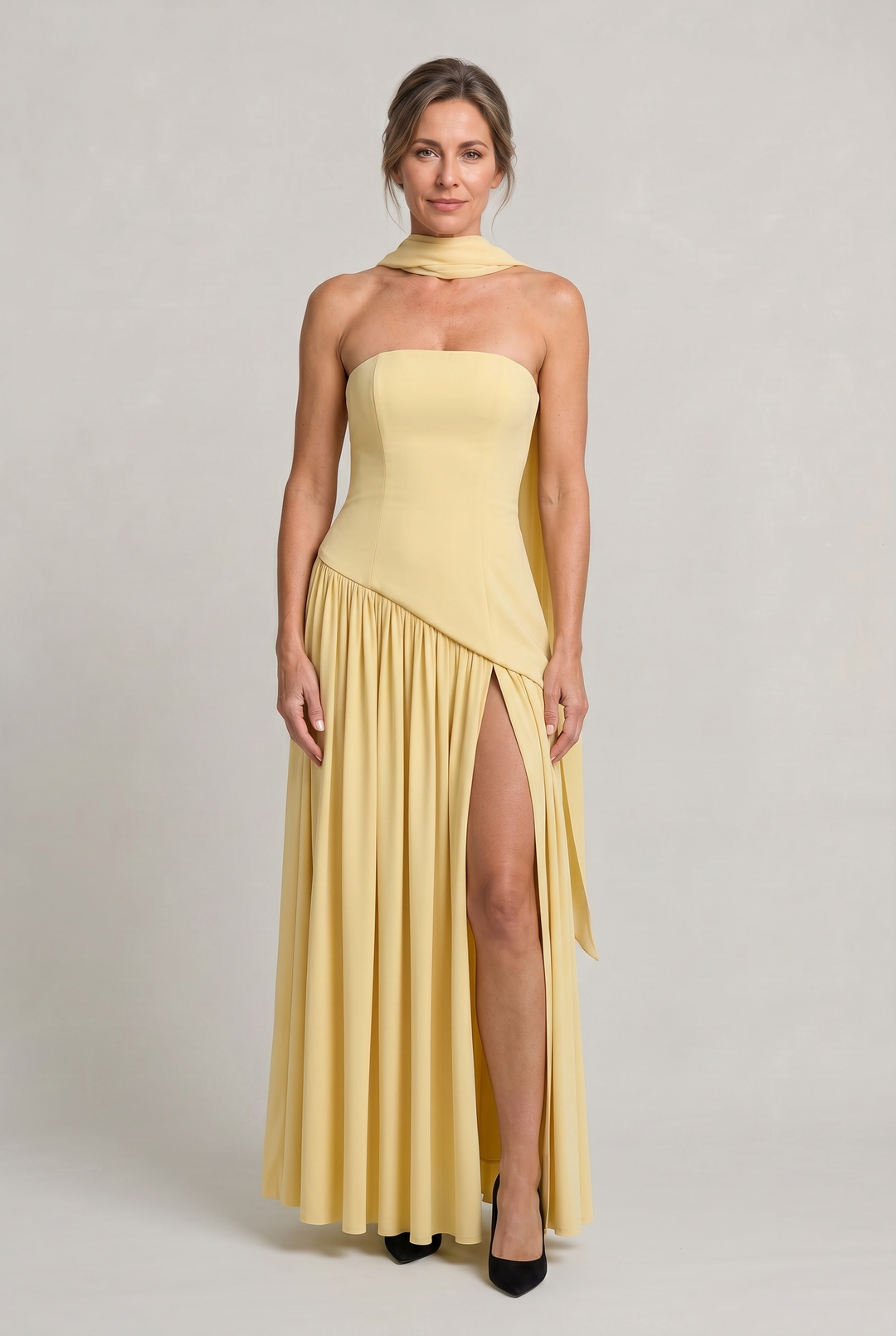 Women's Elegant Strapless Maxi Dress