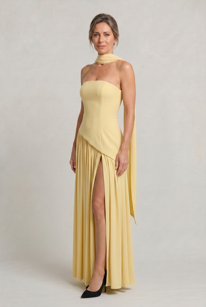 Women's Elegant Strapless Maxi Dress