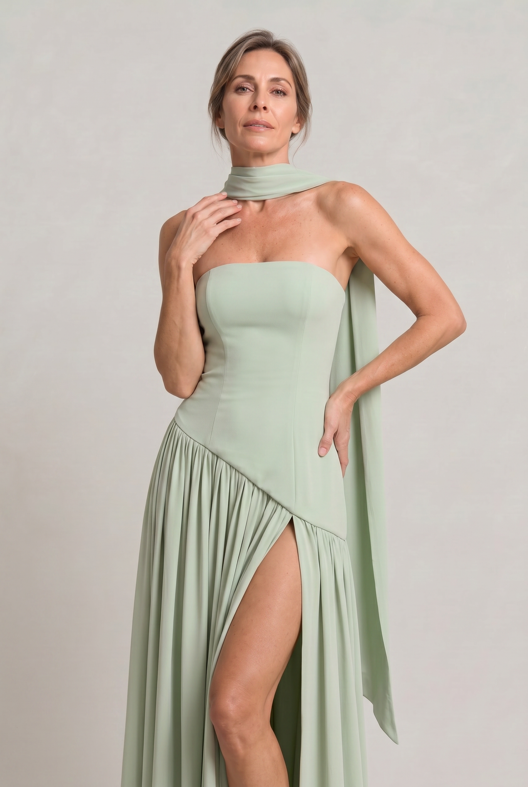 Women's Elegant Strapless Maxi Dress