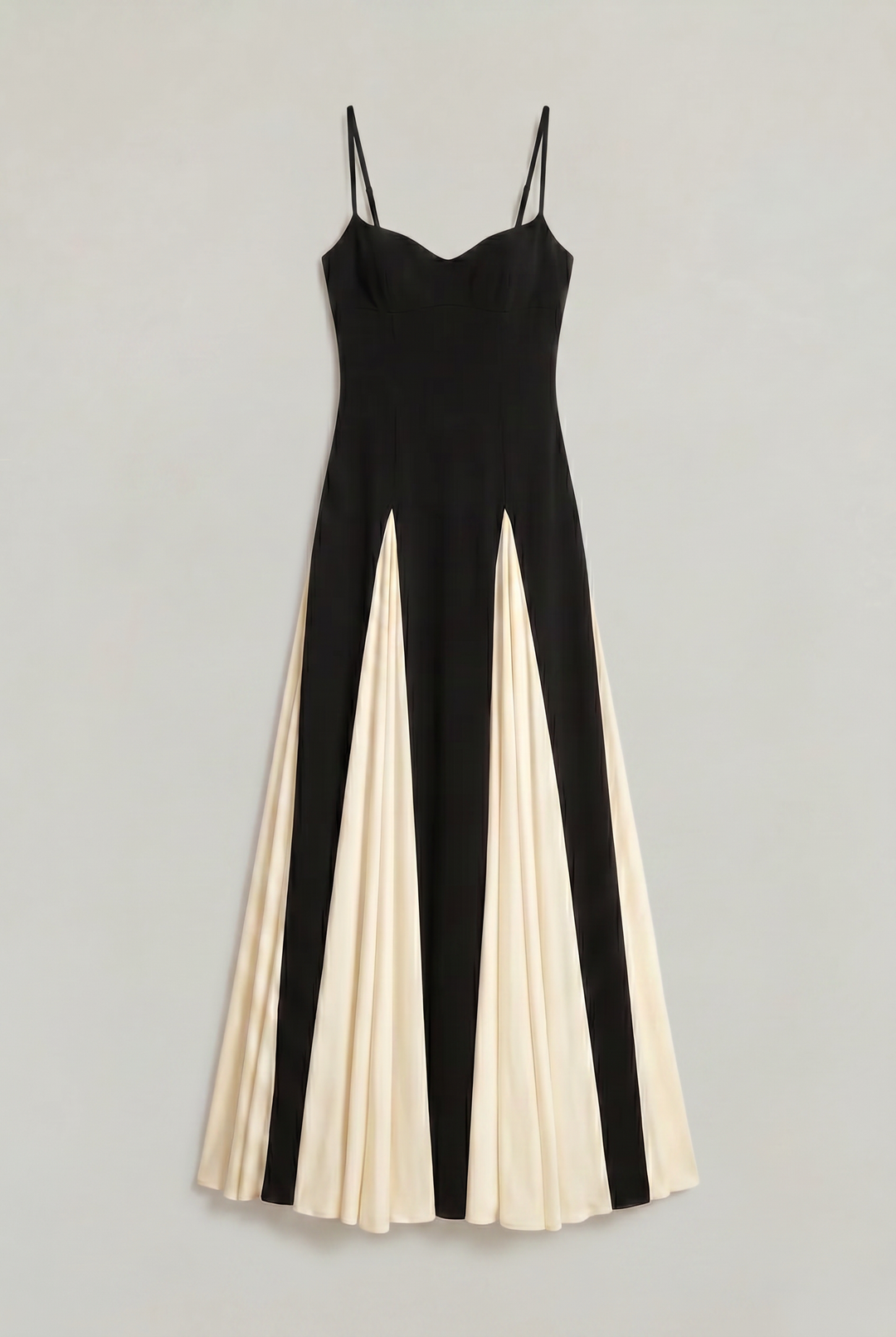 Women's Spaghetti Strap Contrast Colour Maxi Dress