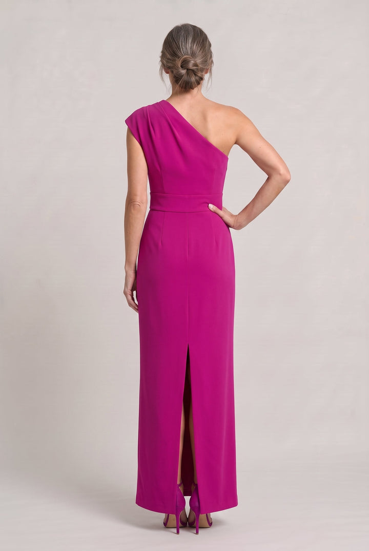 Women's One-Shoulder Maxi Evening Dress -  Asymmetric Neckline