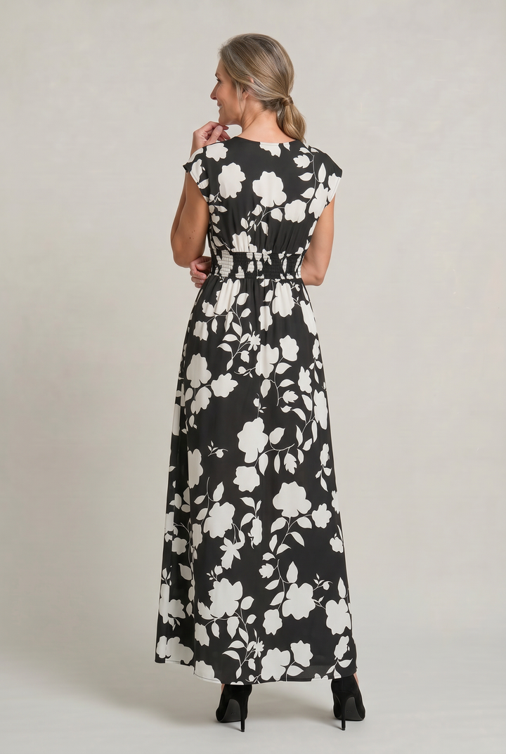 Women’s V-Neck Floral Print Summer Maxi Dress