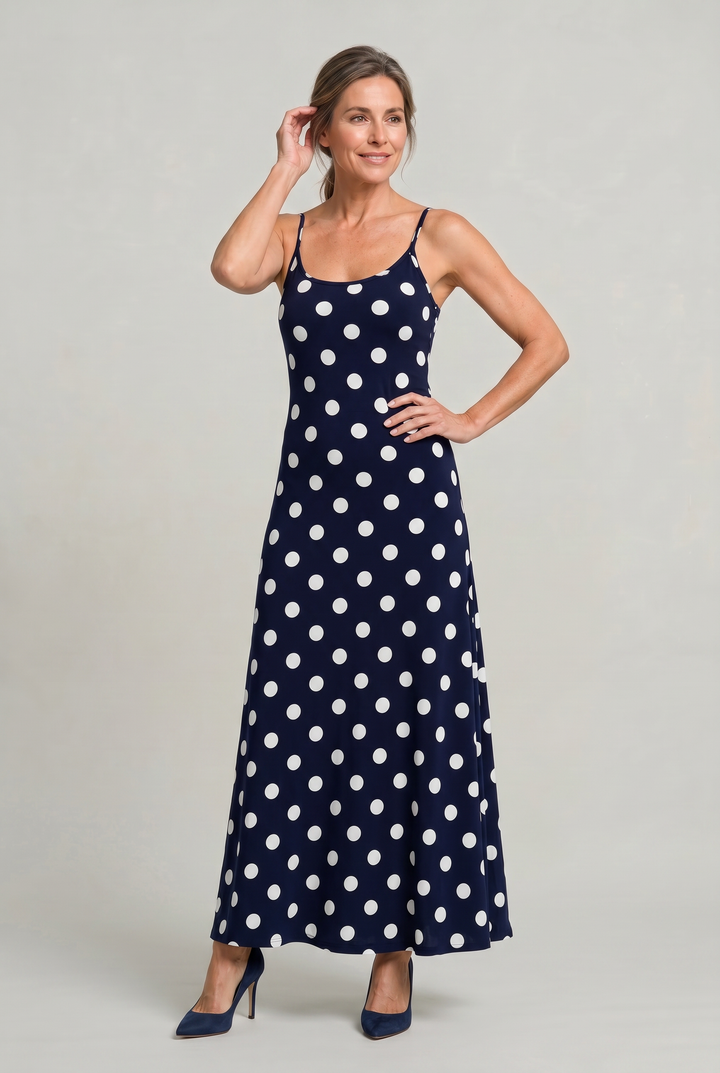 Women’s Polka Dot Cami Maxi Dress