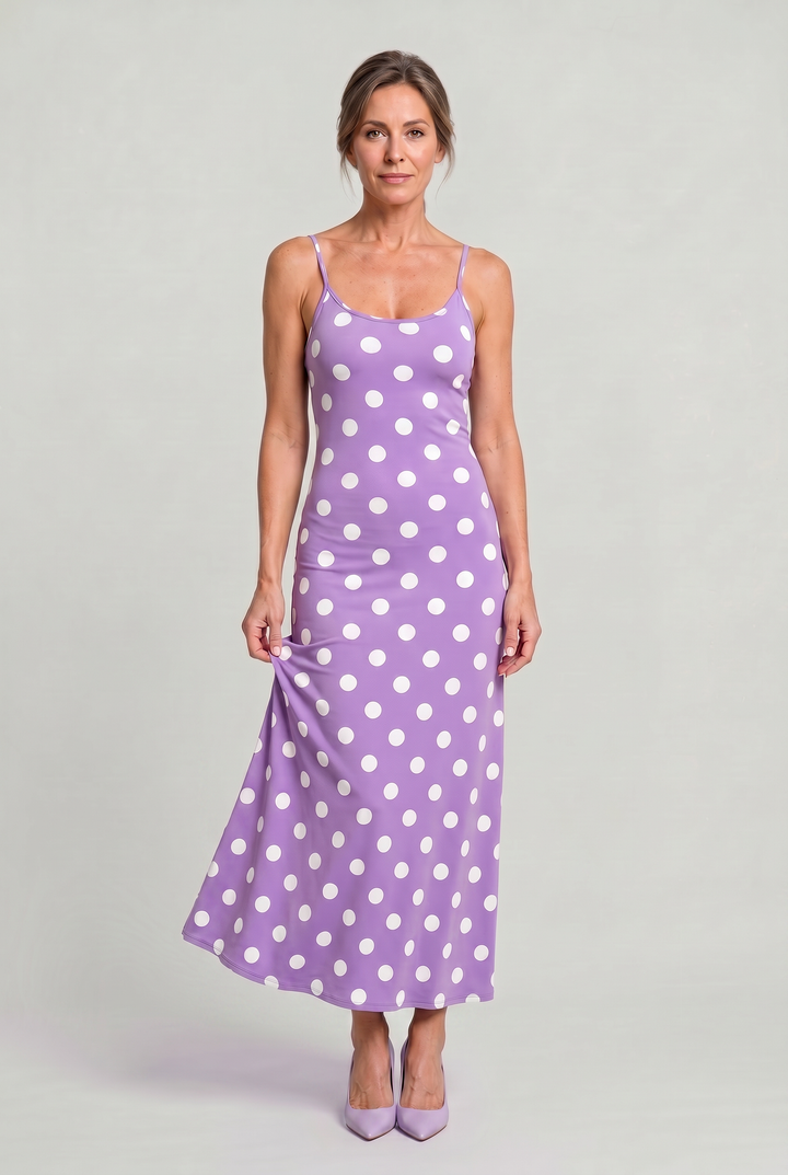Women’s Polka Dot Cami Maxi Dress