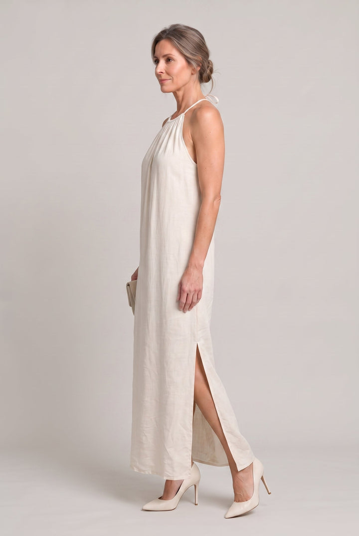 Women's Halter Neck Sleeveless Summer Maxi Dress