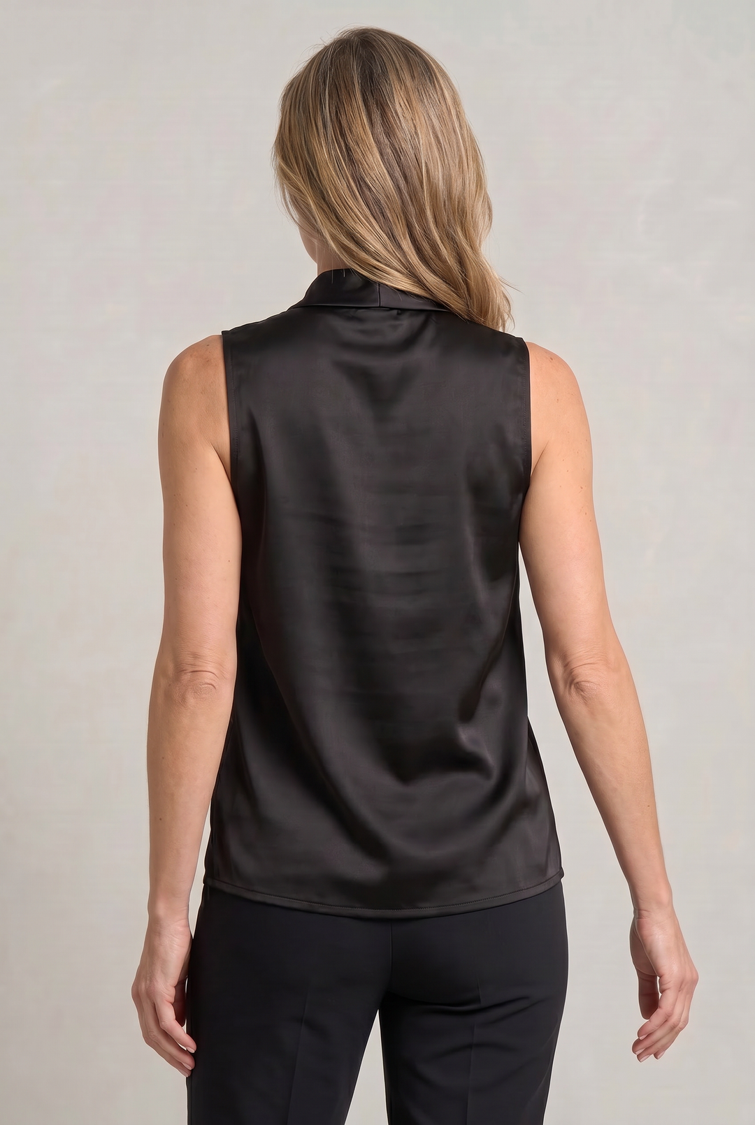 Women's Cowl Neck Sleeveless Cami Top - Draped Front