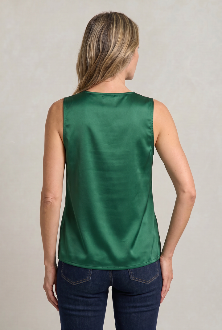 Women's Cowl Neck Sleeveless Cami Top - Draped Front