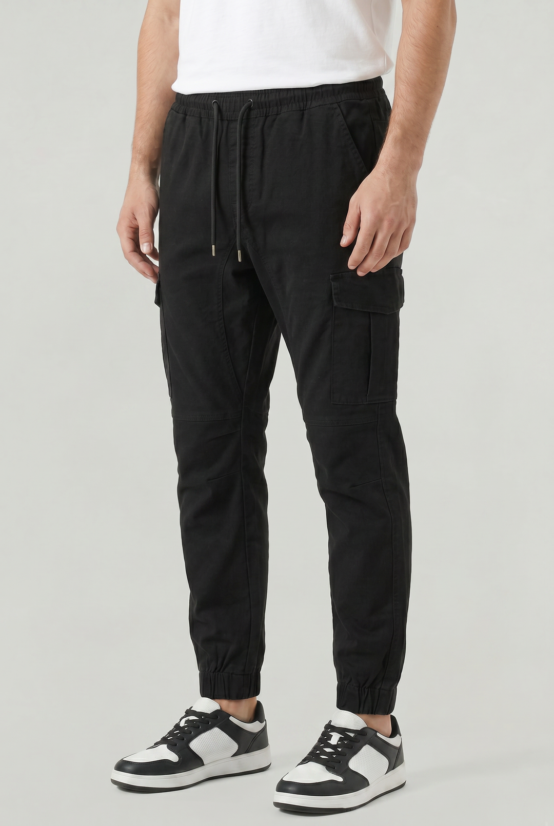 Men's Slim Fit Cotton Cargo Trousers
