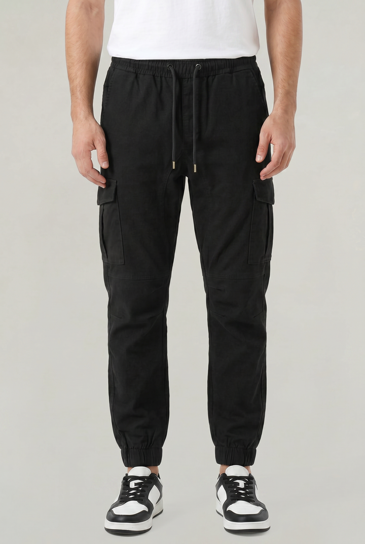 Men's Slim Fit Cotton Cargo Trousers