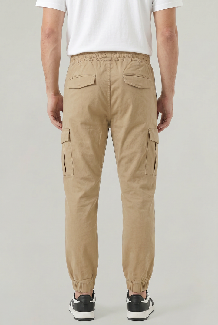 Men's Slim Fit Cotton Cargo Trousers
