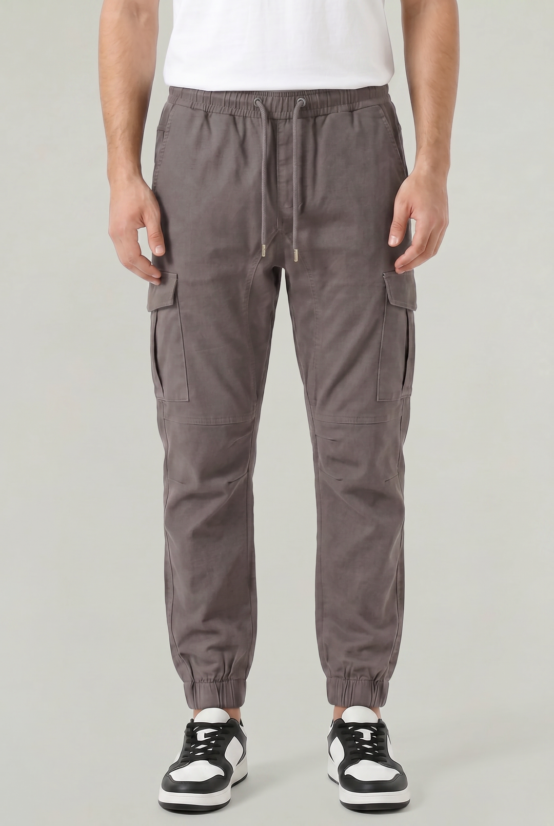 Men's Slim Fit Cotton Cargo Trousers