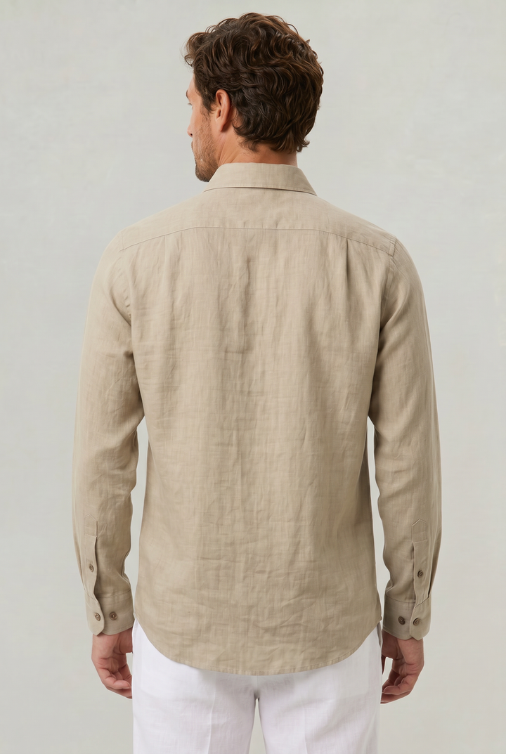 Men's Long Sleeve Cotton Button Down Shirt