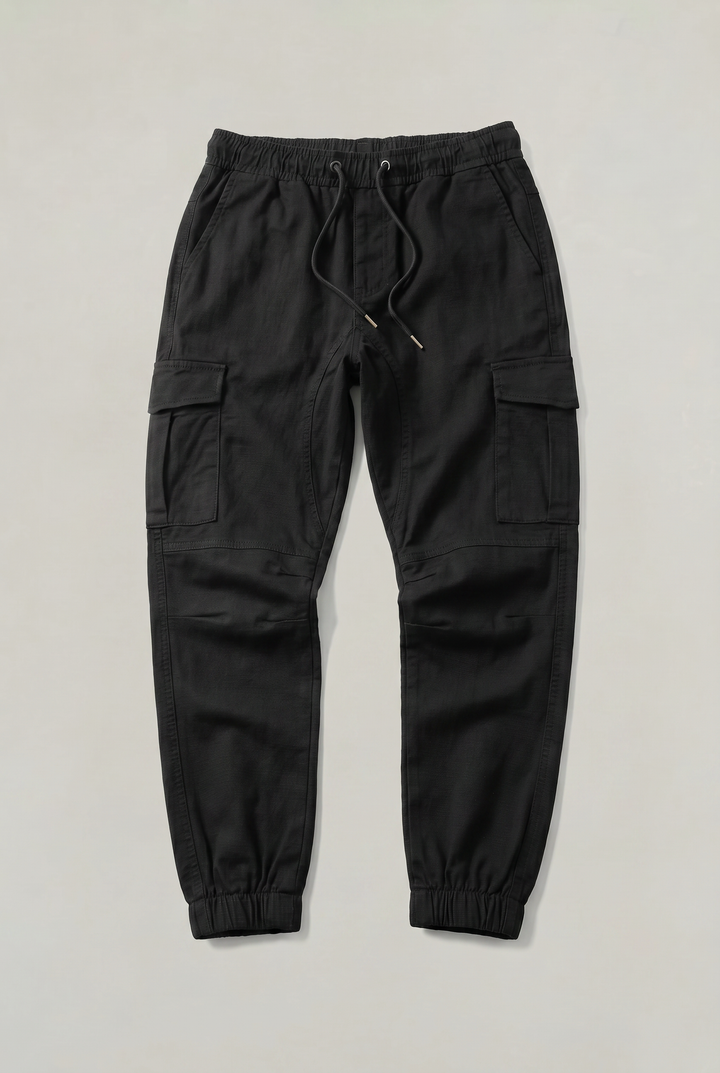 Men's Slim Fit Cotton Cargo Trousers