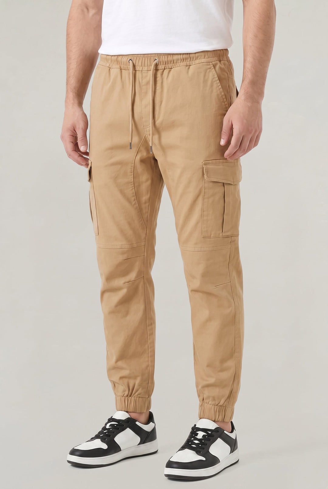 Men's Slim Fit Cotton Cargo Trousers