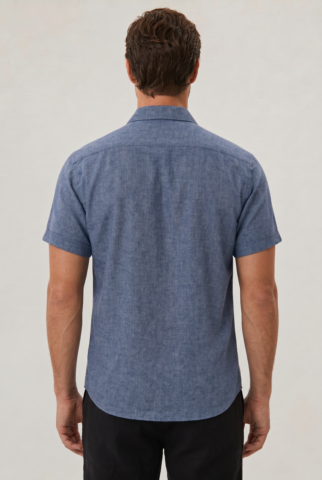 Men's Cotton-Linen Short Sleeve Shirt