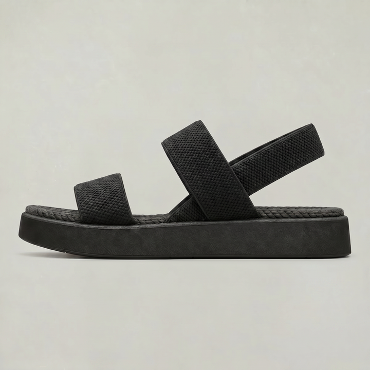 Women's Open Toe Platform Slide Sandals With Elastic Strap