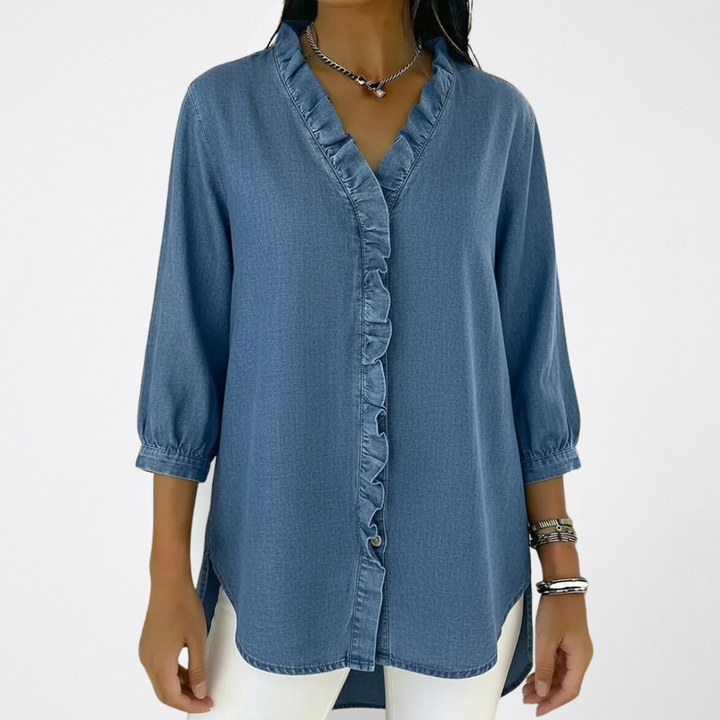 Elena | Elegant Ruffle Blouse