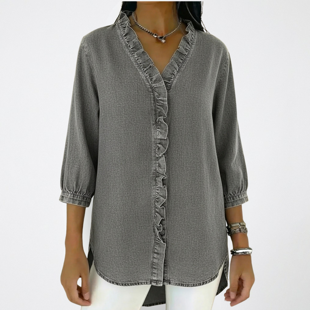 Elena | Elegant Ruffle Blouse