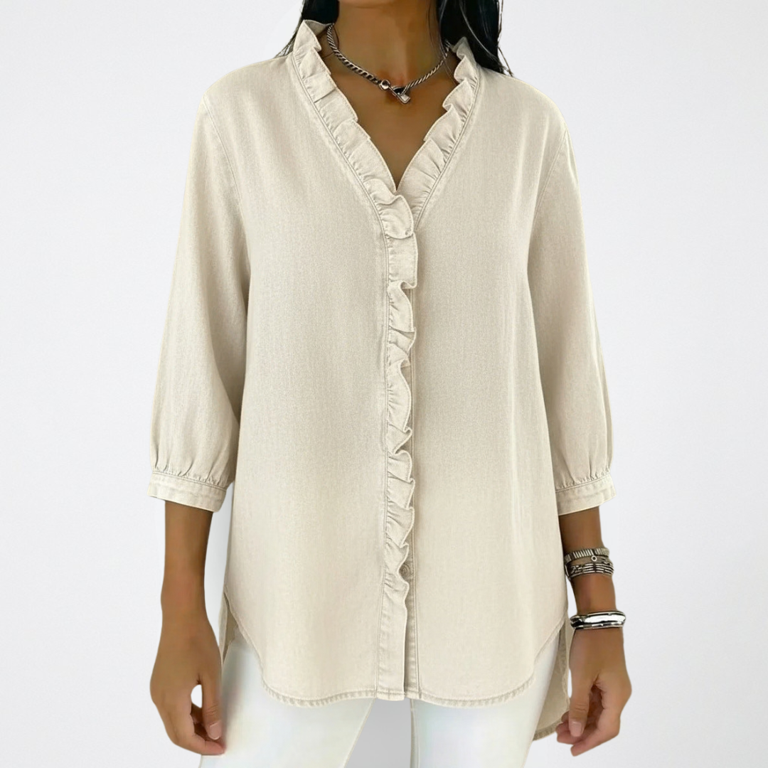 Elena | Elegant Ruffle Blouse