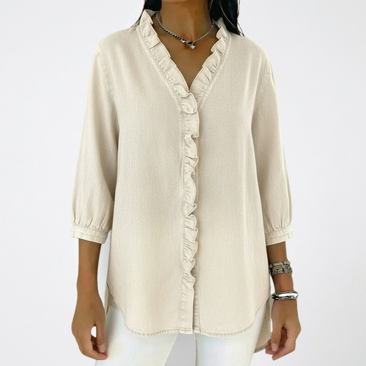 Elena | Elegant Ruffle Blouse