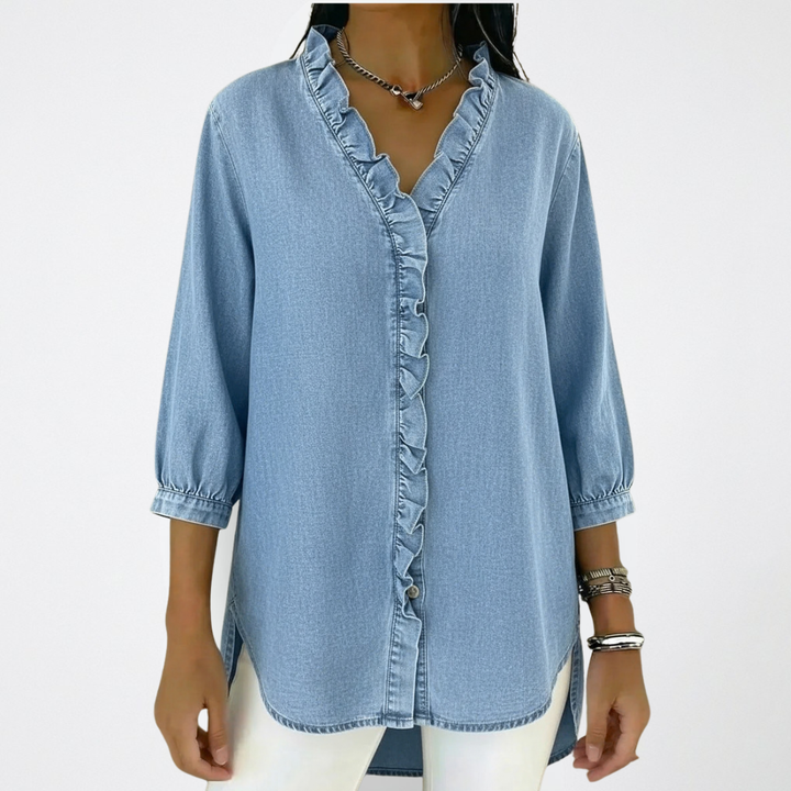 Elena | Elegant Ruffle Blouse