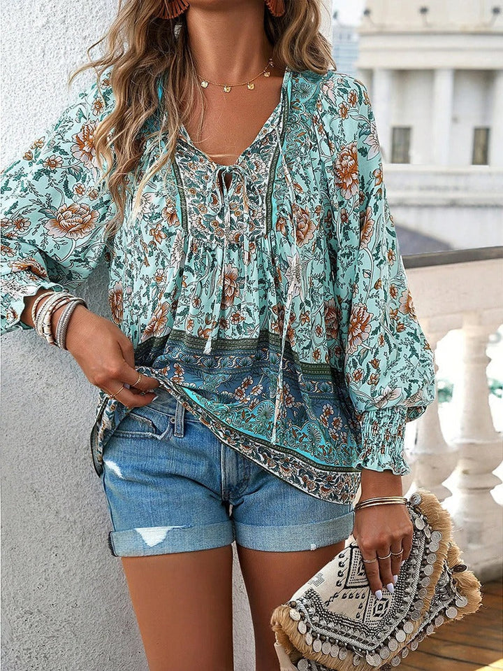 Lunara | Floral Puff Sleeve Summer Top