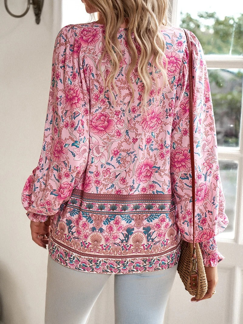 Lunara | Floral Puff Sleeve Summer Top