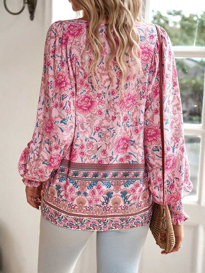 Lunara | Floral Puff Sleeve Summer Top